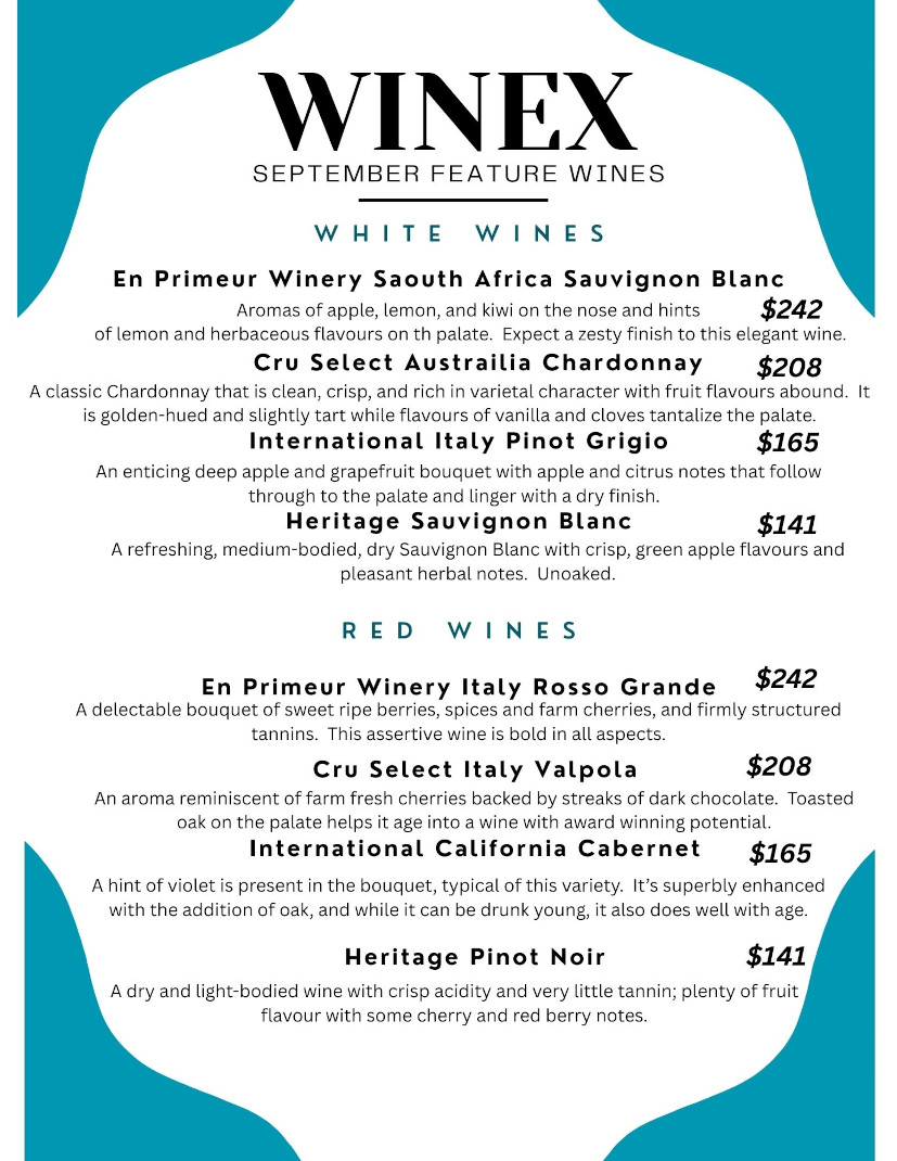 what's new, monthly wine kit specials and other news and events at WineX
